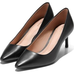Cole Haan Janey Pointed Toe Elegant Black Leather Pumps Size 8 1/2 B